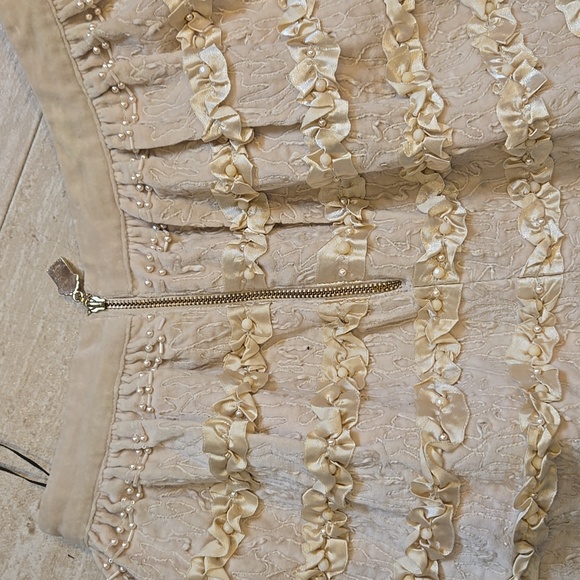 Manoush Unique Beaded/Ribbon Bow/Sequin Accent Skirt - Picture 9 of 13